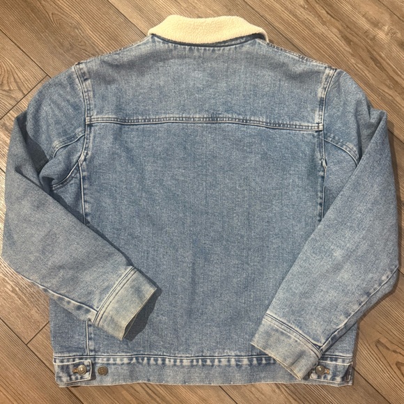 Lauren Jeans Co Ralph Lauren Sherpa Denim Jacket Women’s M Vintage Y2K - Picture 3 of 7
